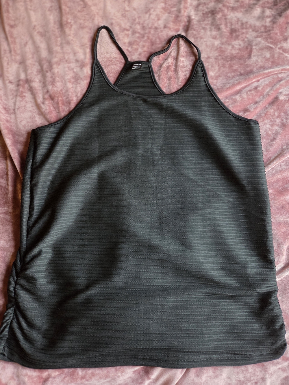 SHEIN Black Ribbed Tank Top